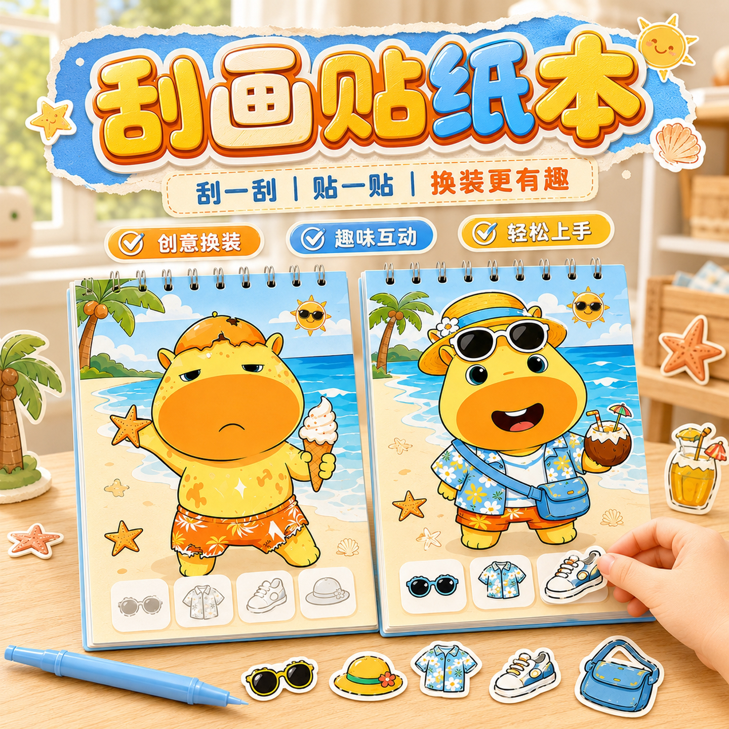 【高清印刷简单易刮】刮刮画图片