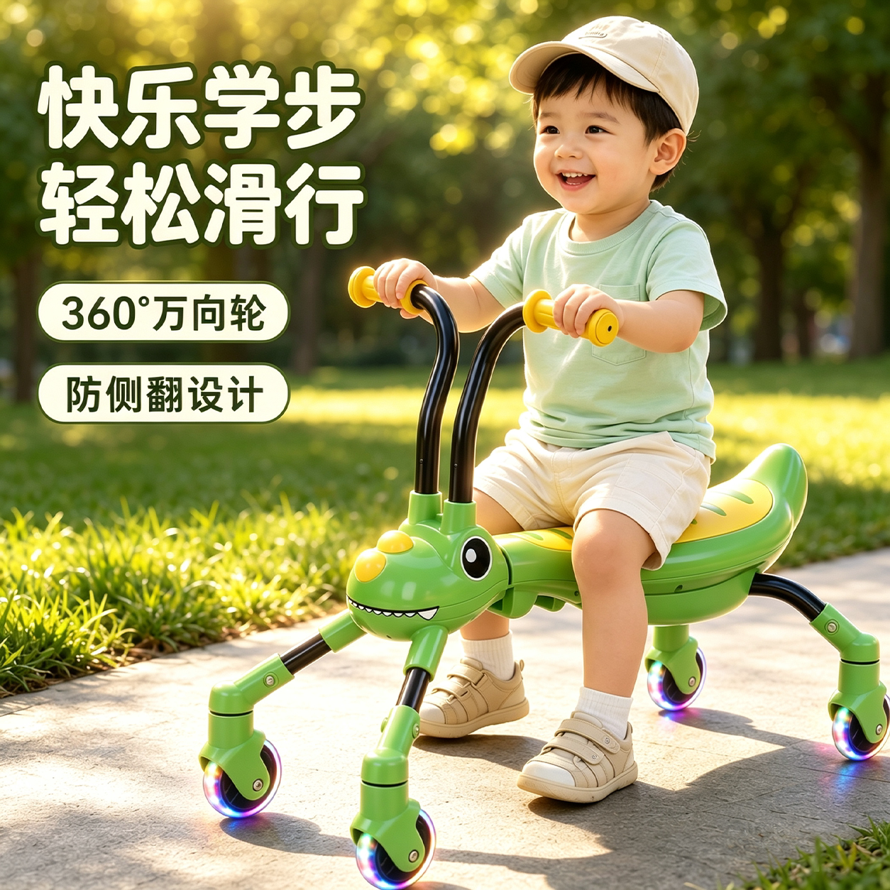 【防侧翻可折叠】儿童螳螂车图片