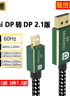 魔兽Mini DP转DP线2.1版兼容1.4版 8K 60Hz 4K 240Hz笔记本显示器