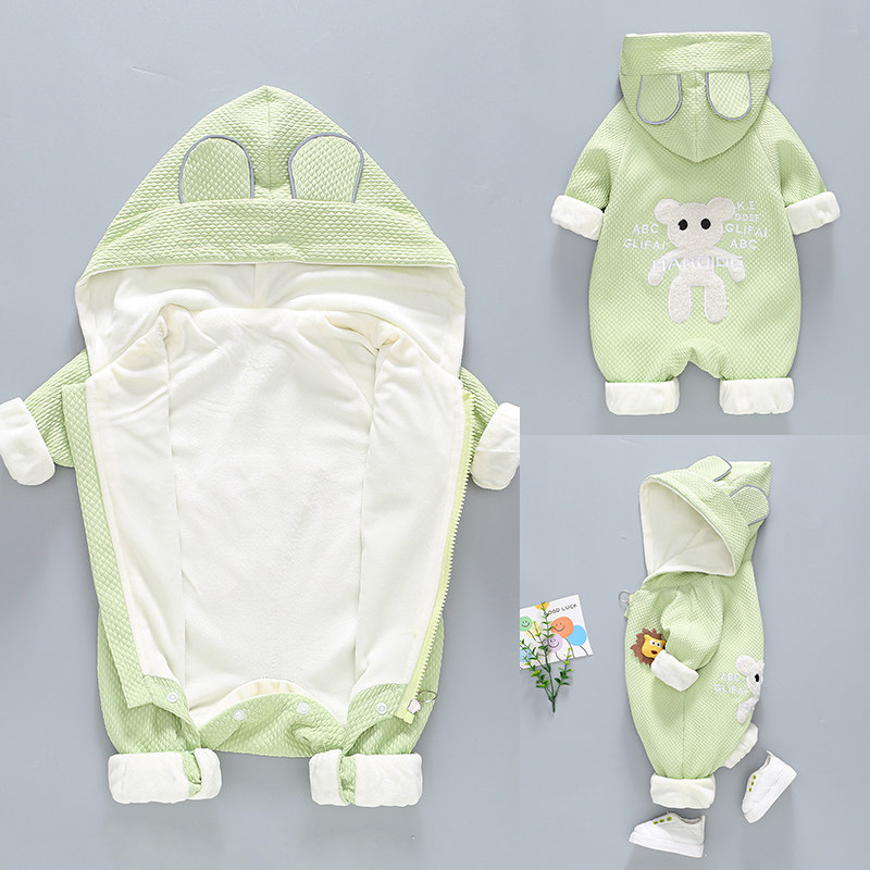 春小狮子春秋婴儿连体衣宝宝衣服新生儿初生春季外出春装抱衣超萌