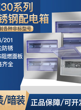 201/304不锈钢PZ30配电箱家装照明布线箱明暗装电表箱强电闸开关