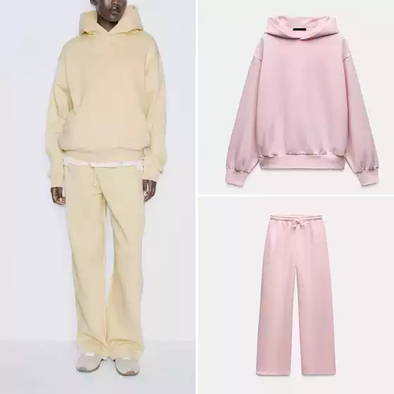 Cabinet 219! Women's European and American Style Velvet Wide-Leg Casual Pants 3199634 Hooded Long-Sleeve Sweatshirt 3199633