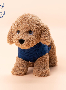 日本sunlemon仿真小狗玩偶贵宾犬毛绒玩具公仔雪纳瑞娃娃生日礼物