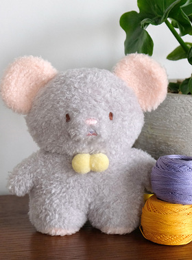 日本sunlemon老鼠毛绒玩偶灰色儿童玩具正品安抚娃娃生日情侣礼物