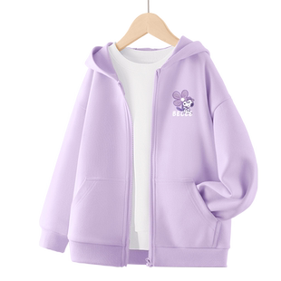 史努比儿童连帽卫衣春秋款大童薄款开衫秋季女孩拉链上衣女童外套