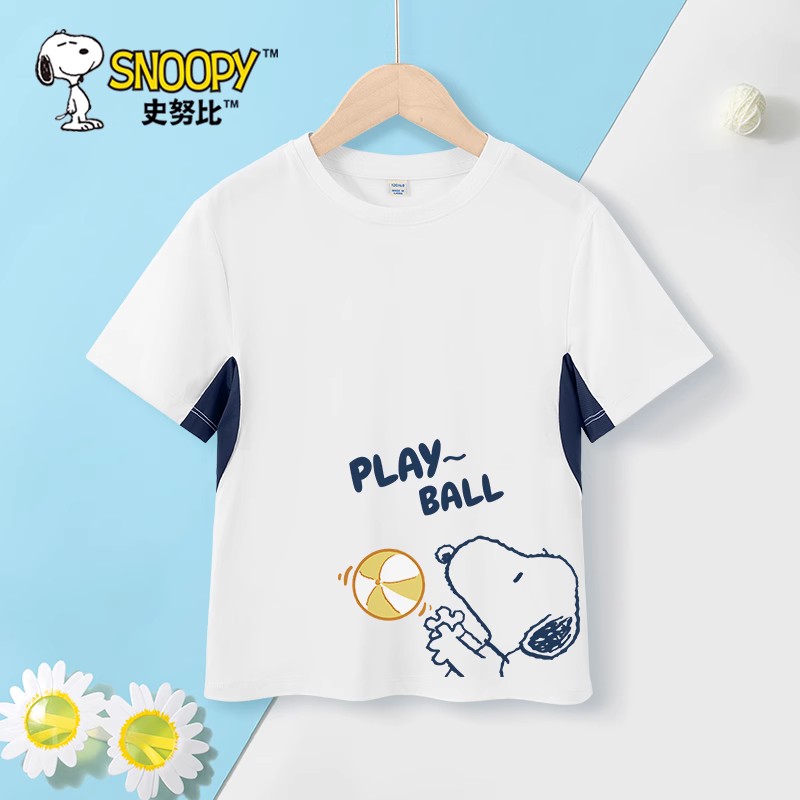 snoopy男童t恤防紫外線速干短袖
