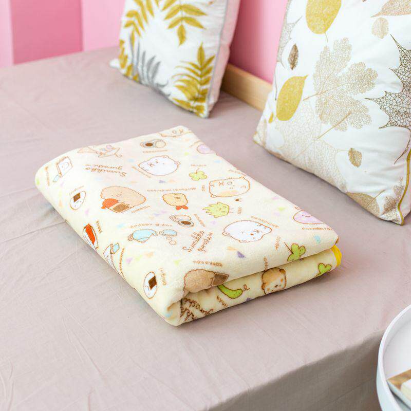 卡通珊瑚绒毛毯办公室午睡毯空调毯盖毯学生宿舍单人加厚被子床单