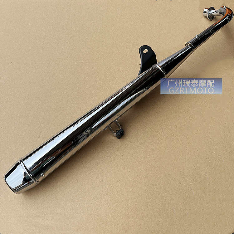 适用于嘉陵70摩托车排气管JH70复古鱼雷半鱼嘴回压消声器烟筒改装