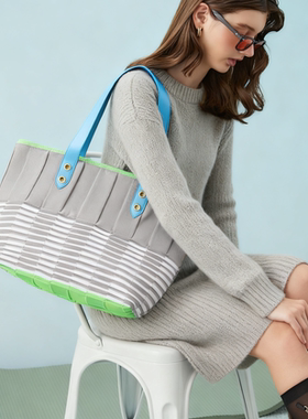 KNITFANATICS糖果系列Mille托特包大容量编织托特包运动包原创