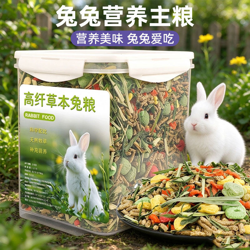 兔粮兔子饲料成年幼兔侏儒专用粮食物宠物吃的提摩西干草图片