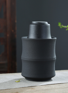 小号温酒器烫酒壶温酒壶陶瓷黄酒暖酒家用中式仿古黑色烫酒壶热酒