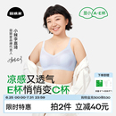 菇娘家轻薄兔耳杯凉感内衣女夏薄款 小辣同款 胸大显小胸无痕文胸罩