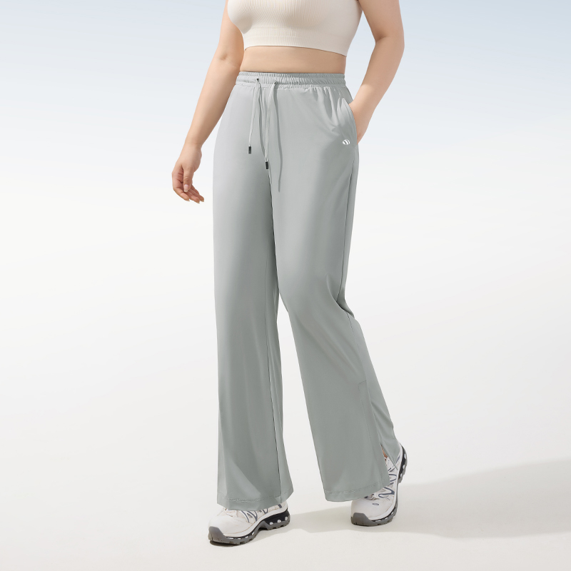 高腰UPF50+微喇原纱冰防晒裤