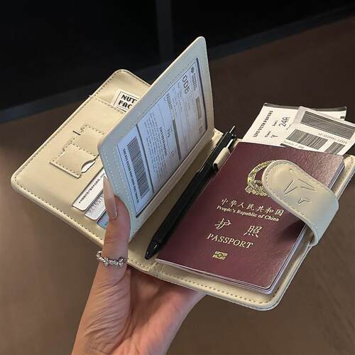 韩系旅行护照夹钱包一体多功能证件包新款零钱卡包二合一女收纳包