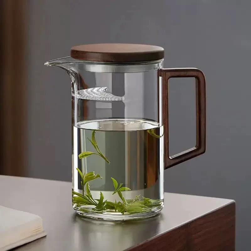 耐高温茶水分离公道杯新款茶漏一体月牙公杯过滤绿茶杯家用泡茶壶