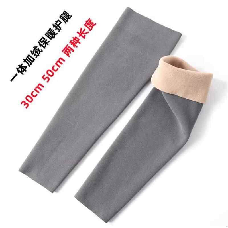 秋冬德绒护腿护膝护小腿保暖长筒袜套加长男女老寒腿加绒腿套防寒