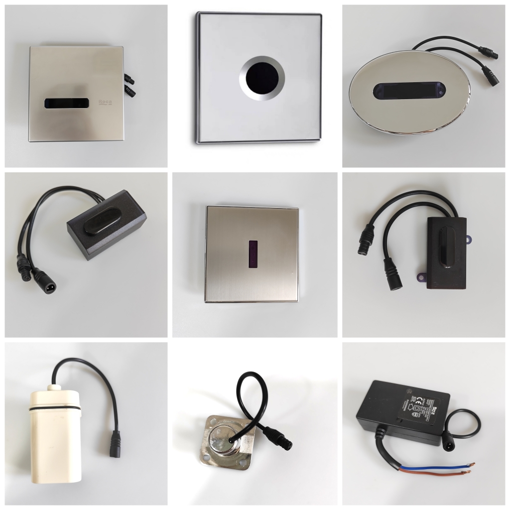 适配ROCA乐家小便斗感应器配件盛克蹲便电眼电磁阀面板电源电池盒