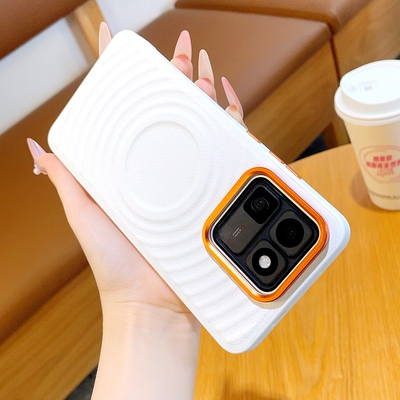 适用vivoiqoo15t手机壳新款步步高iQOO15T白色磁吸金甲iqoo15T磨砂素皮5g波漾纹高级感个性男女款防摔保护套