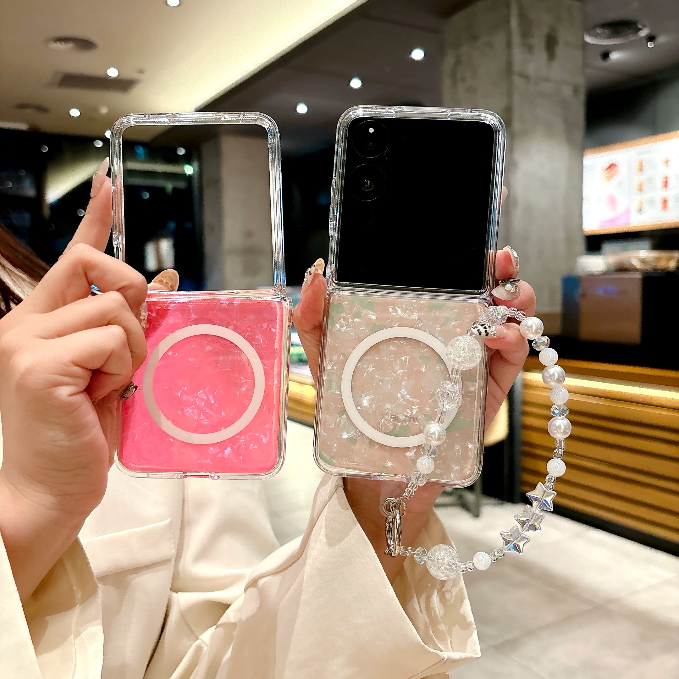 适用华为荣耀magicvflip2手机壳透明磁吸magic外壳保护壳翻盖套新款后盖flip2小折叠手链裸机手感折叠屏超薄