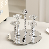 2024新款 旋转杯架家用倒挂沥水杯架玻璃杯架创意咖啡杯收纳置物架