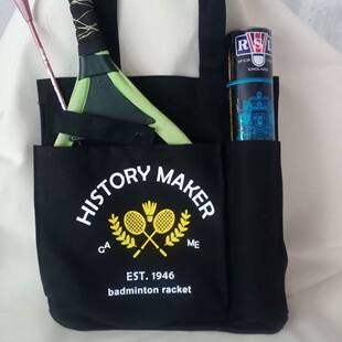 羽毛球拍包运动健身大容量帆布包单肩女新款高颜值可携式手提网球