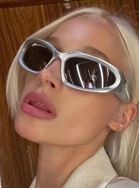 英系coss koko新款骑行运动镜yk千禧辣妹太阳镜时尚蒸汽朋克风