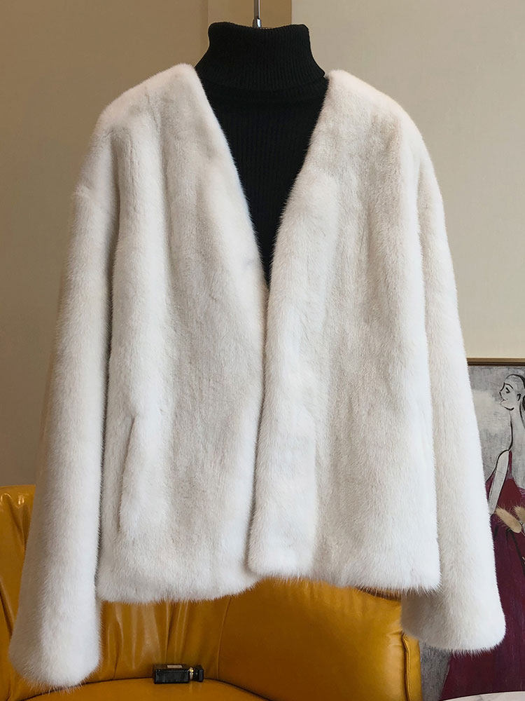 2025进口紫标天鹅绒水貂整貂皮草外套V领百搭时尚貂皮大衣女短款,女装/女士精品,皮草,淘宝优惠券,粉丝福利购,淘宝优惠卷