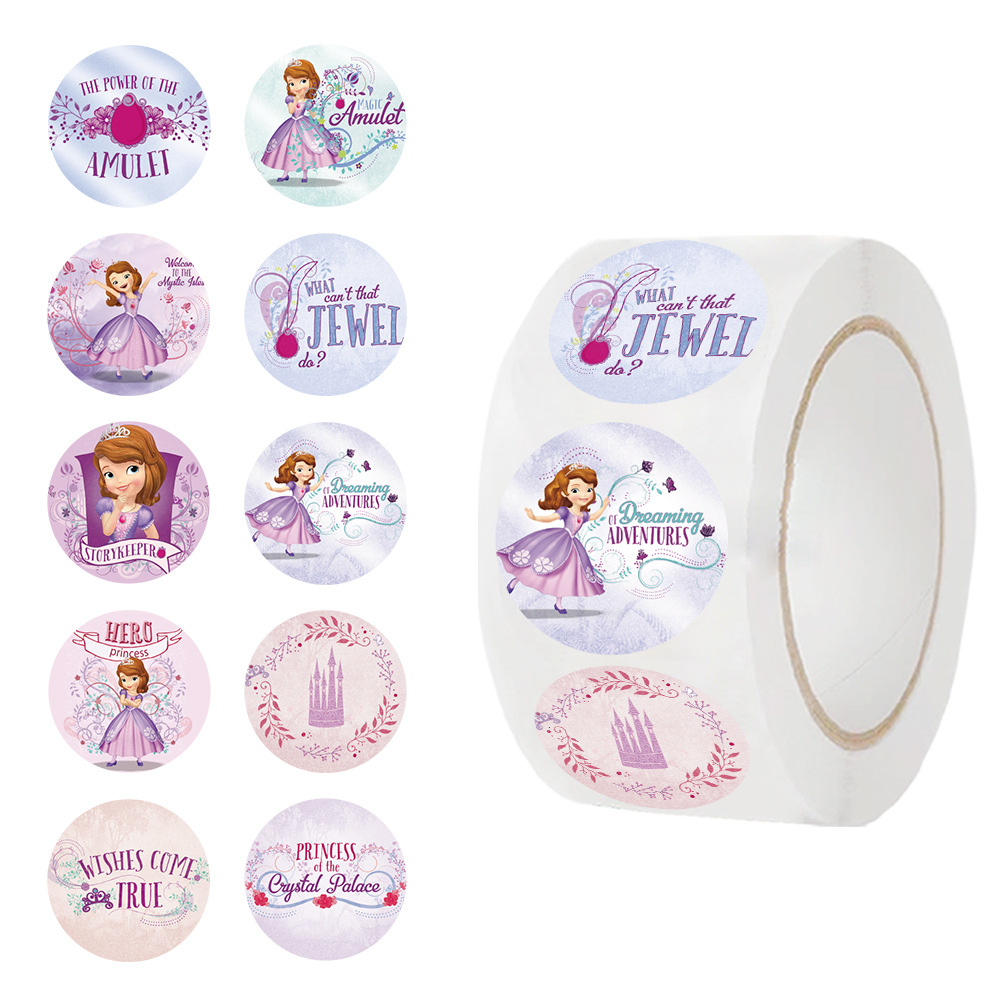 卡通公主苏菲亚卷卷贴迷你小贴纸