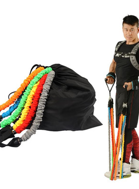 11件套拉力绳150磅布套防断弹力带100LBS拉力器多功能十一件套装