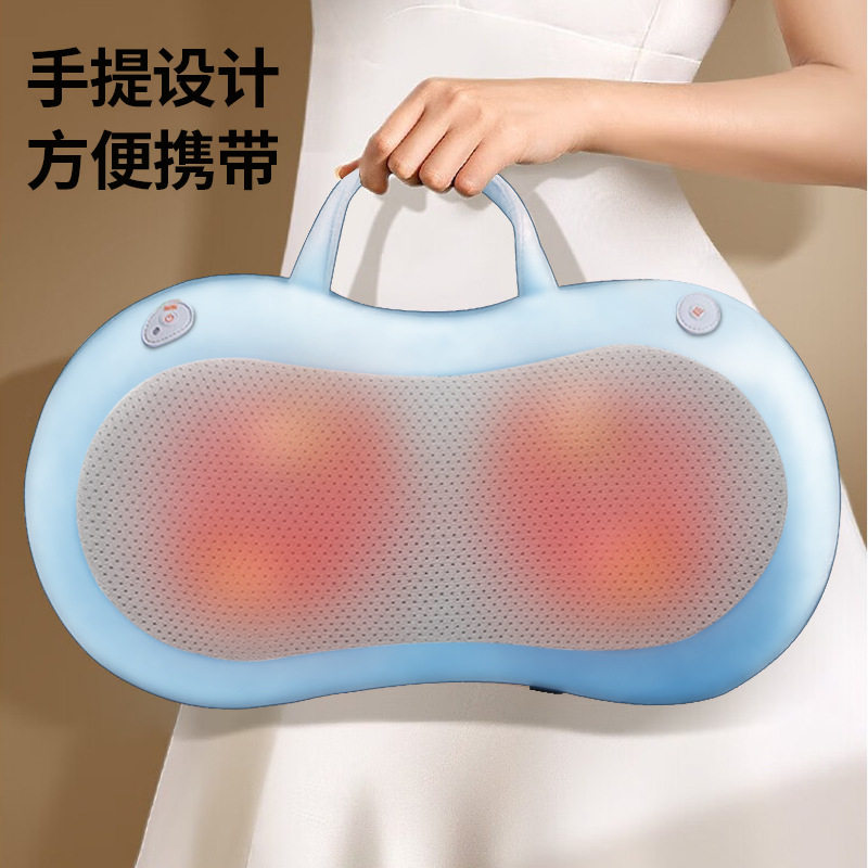 颈椎按摩器颈部背部腰部多功能家用热敷靠垫车载枕头按摩仪器