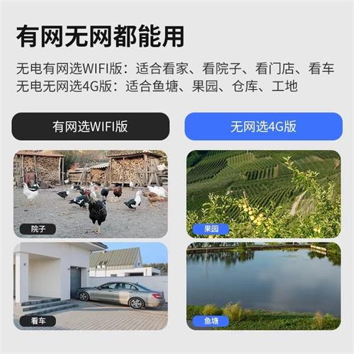 小米智能太阳能户外摄像头4G无线监控器家用手机米家远程360