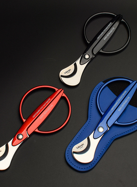 GRUS雪茄剪刀不锈钢大手柄握式锋利平刃传统烟剪会所高档烟具