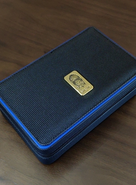 GRUS雪茄便携包4支装保湿盒金属三直冲打火机锌合金V型剪烟刀套装