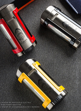 GRUS 金属多功能雪茄打火机可充气专用点烟机防风四直冲蓝火焰