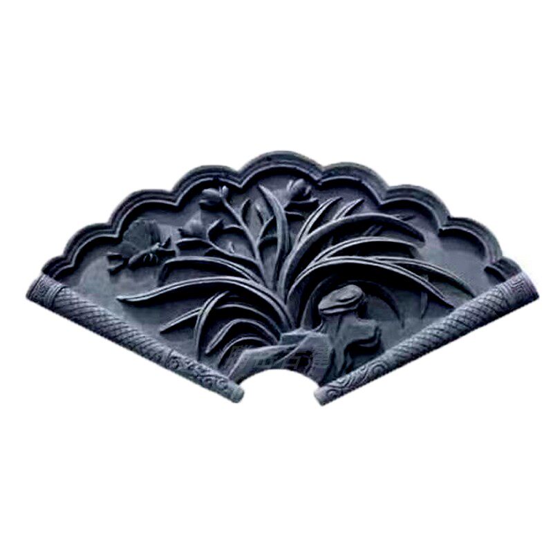 中式仿古扇形实心梅兰竹菊四合院庭院装饰浮雕水泥挂件外墙砖雕