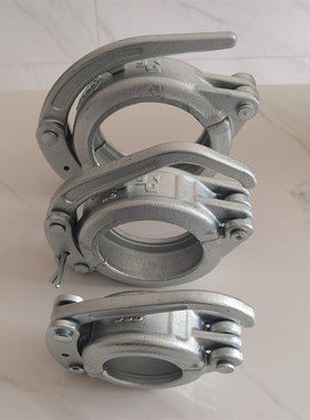 泵车管卡白色快速管卡2寸到DN150精密锻打管夹卡箍 锻造镀锌管箍