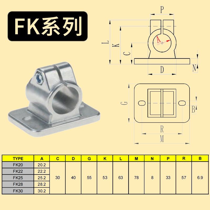 铝合金管夹圆管固定底座镀锌钢管连接件紧固夹具支架杆卡扣2025MM