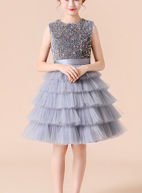 女童小提琴短款演出服儿童生日礼服绿色洋气公主蓬蓬裙乐团合唱服