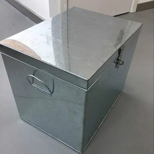 加厚镀锌白铁皮箱子五金工具箱储物箱收纳箱后备箱带锁