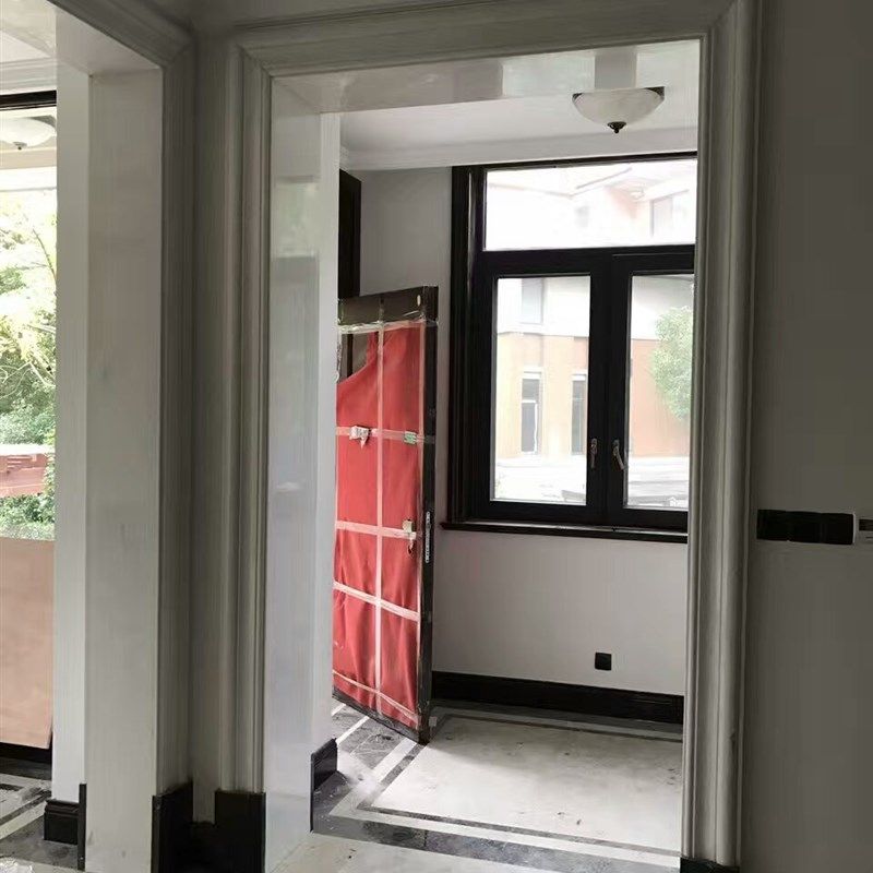 人造大理石线条岗石电视背景墙边框门套腰线石材米黄色白玫瑰石线