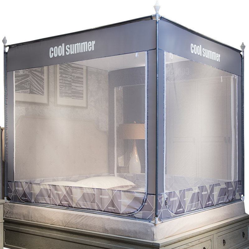 蚊帐拉链式2021年新款家用蒙古包免安装防摔儿童加密夏天方便拆洗