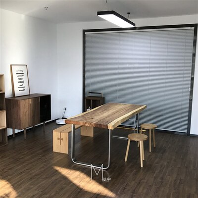 U型 原木大板桌腿  304不锈钢 莫宁桌腿  A052