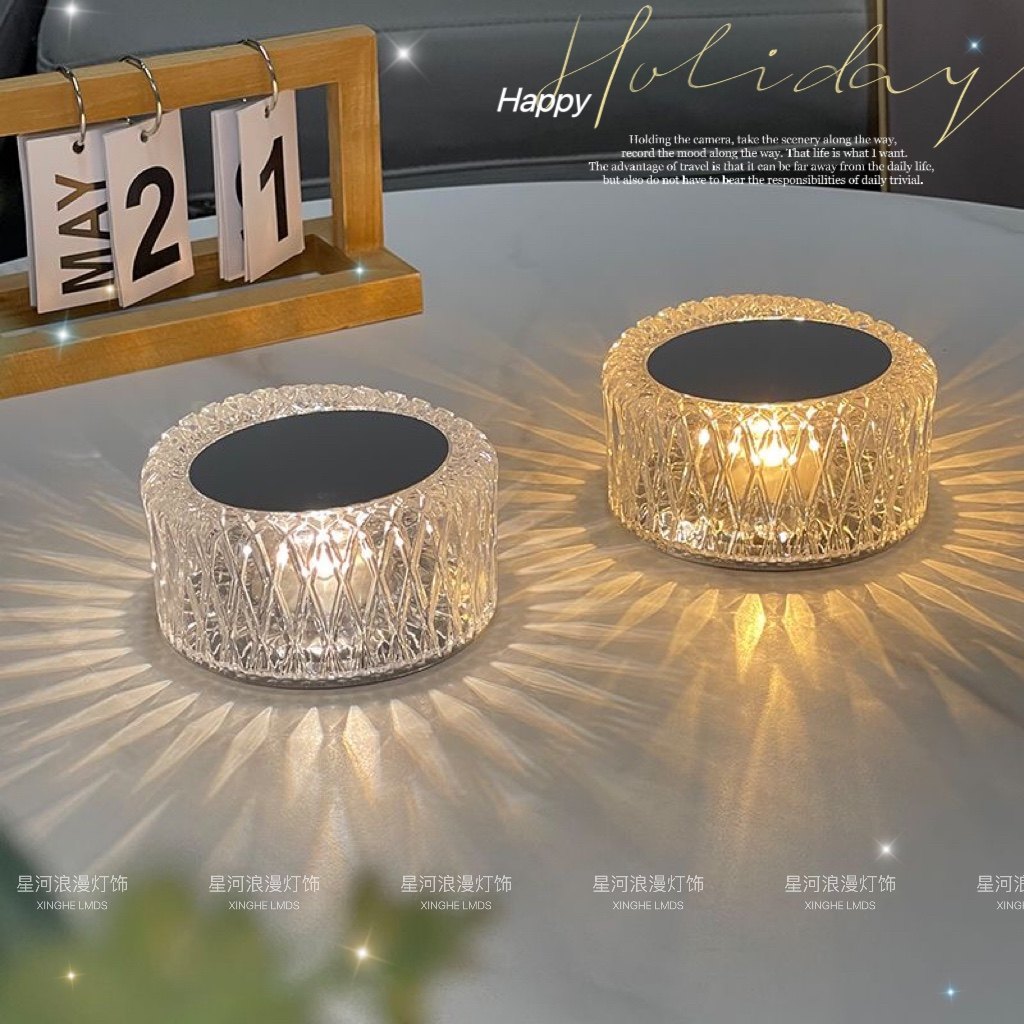 ins风网红鸟巢水晶台灯创意卧室床头充电触摸氛围小夜灯轻奢浪漫,家装灯饰光源,氛围灯,淘宝优惠券,粉丝福利购,淘宝优惠卷