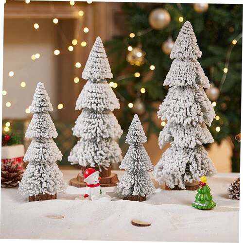 Flocked cedar tree tabletop Christmas tree decoration 圣诞树