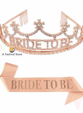 Bride To Be Crown Wedding Accessories Fashion Rhinestone Hea