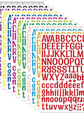 2 Sheets Self Adhesive Alphabet Letters Numbers Stickers kid