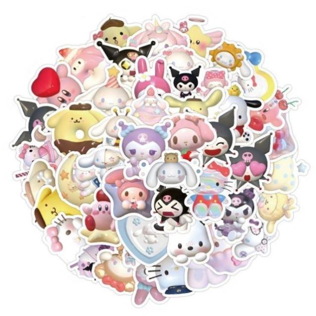 2023 50/100pc 3D Avatar Sanrio Sticker Cartoon Cute Girl DIY