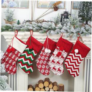 Christmas tree decoration knitted stocking gift bag 圣诞袜