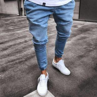 casual denim ripped new jeans fashion men male 2018 trousers