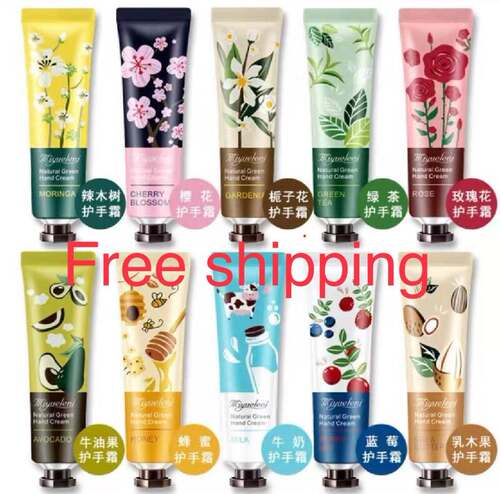 30g*10pcflower fruit Plant Hand Cream moisture滋润保湿护手霜